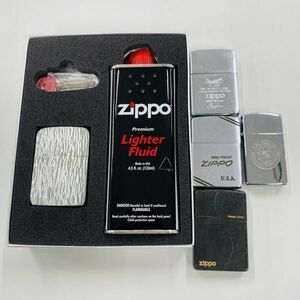 S092-1000 ▲■ ZIPPO ジッポ 火花あり U.S.A ウェーブライン 喫煙具 オイル付き オイルライター ライター WIND-PROOF コレクション 箱入り