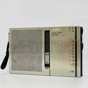 S031-T21-499 SONY ソニー FM.AM 2BAND RECEIVER 2バンドレシーバー ICF-7500 通電確認済 ポータブル ラジオ コンパクト ポケット型