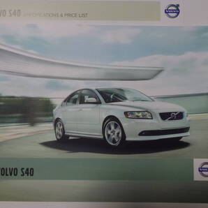 <送料込 匿名取引> ボルボ VOLVO S40 カタログ 諸元表/価格表付属