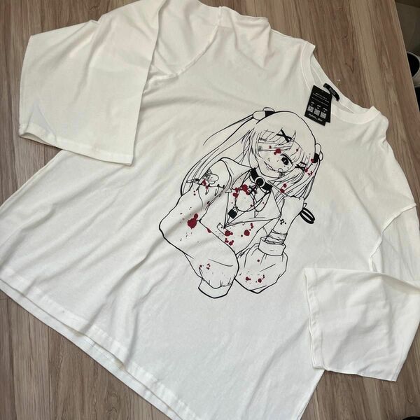 椎名ひかり　サブカル　パンクファッション　地雷系　量産型　アベイル　長袖Tシャツ