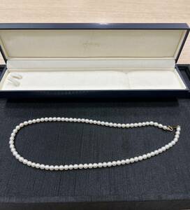 #21509　TASAKI ネックレス 田崎真珠 パール 4.4mm以上 箱付き K18刻印 保管品