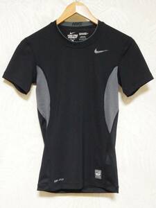 【送料無料】 ナイキプロコンバット コンプレッション 半袖インナーシャツ アンダー Tシャツ メンズ Sサイズ ブラック NIKE PRO COMBAT