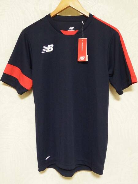 【タグ付き新品】 New Balance ニューバランス 半袖Tシャツ Lサイズ ネイビー系 NB DRY 吸汗速乾 【送料無料】