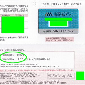 ★☆三越伊勢丹 株主優待カード 30万円 男 匿名配送☆★