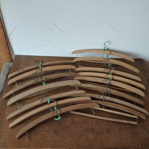 昭和レトロ 木製ハンガー 15本まとめて ビンテージ 木製 ハンガー 当時物 古道具