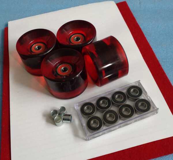 激安 大放出!<税送料820円込み>純正WOODY PRES: 61x45mm レッド ベアリングA‐7+スペーサー付き ストック買いにいかが! sc