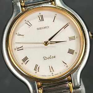 1970 period made SEIKO Seiko DOLCE Dolce 7741-6050 wristwatch quarts analogue combination color Vintage turtle door made new goods battery replaced 