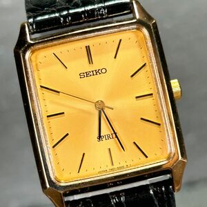 SEIKO セイコー SPIRIT スピリット 7N01-5180 腕時計 クオーツ アナログ ゴールド ステンレススチール レザー 新品電池交換済 動作確認済み