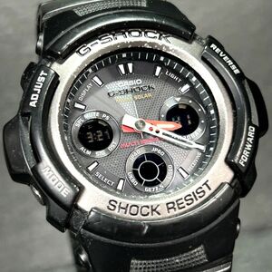 CASIO カシオ G-SHOCK ジーショック AWG-101-1A 腕時計 タフソーラー 電波ソーラー アナデジ 多機能 ブラック カレンダー 動作確認済み