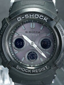 CASIO カシオ G-SHOCK ジーショック マルチバンド6 AWG-M100BC-1A デジアナ 電波ソーラー 腕時計 オールブラック メタルベルト 動作確認済