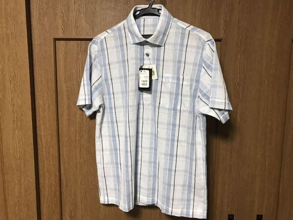 GIANNI VALENTINO ITALY 半袖ポロシャツ 刺繍ロゴ ワンポイント ジャンニヴァレンティノ Mサイズ 新品タグ付き