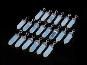 yu. packet shipping *. together large amount natural stone opal hexagon pillar pendant top 20 point set charm set sale accessory opal @@Nh4