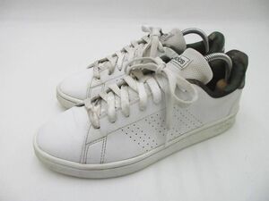 adidas アディダス ADVANCOURT BASE M GW9283 迷彩柄 ローカット スニーカー size24.5/白ｘ緑 ■■◎