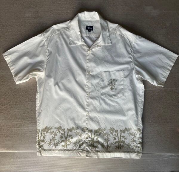 ステューシー STUSSY 90s半袖シャツ メンズ バンブー柄 Lサイズ