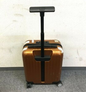 H026-I37-3950 RIMOWA Rimowa travel bag suitcase Carry back orange length some 18cm× width some 30cm× height approximately 41cm