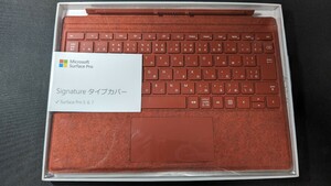 【美品・送料無料】マイクロソフト Surface Pro Signature タイプカバー/ポピーレッド キーボード Pro 7 6 5 FFP-00119