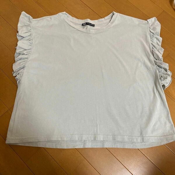 ZARA ザラ　Tシャツ　ノースリーブ　フリル トップス