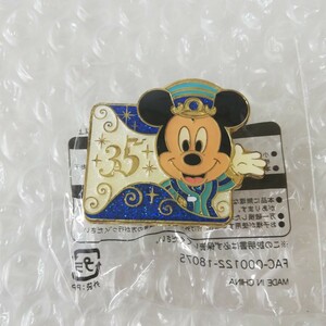 東京ディズニーリゾート 35周年 ミッキーマウス 記念 ピンバッジ 未使用品 非売品 [ミッキー グッズ 限定品]