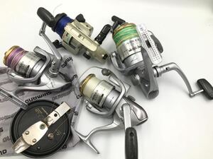 】SHIMANO シマノ スピニングリール AERLEX 3000/4000/5000/RYOBI　リョービ　ロングマスター　リール/鳴門 50/セット　まとめ　4個　