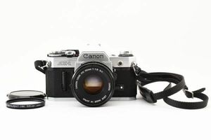 【実用外観美品】Canon キャノン AE-1 シルバー フィルム一眼カメラ / FD 50mm f1.8 S.C MFレンズ #780