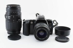 【実用外観美品】Canon キャノン EOS KISS panorama / Sigma 28-80mm 3.5-5.6 / 70-300mm 4-5.6 DL MACRO ダブルレンズキット #946