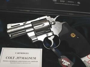  beautiful goods Tokyo Marui COLT PYTHON Colt python stainless steel model 2.5 -inch 24 ream . gas revolver production end goods valuable model 
