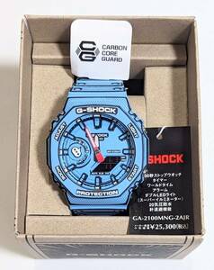 【新品未使用】CASIO G-SHOCK カシオ ジーショック GA-2100MNG-2AJR MANGA THEME WHITE マンガテーマ ブルー