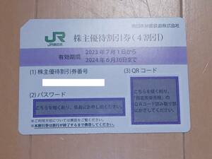 JR East Japan stockholder complimentary ticket 1 sheets have efficacy time limit 2024 year 6 month 30 day number notification when free shipping 