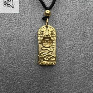 美しいベトナム砂金 祥雲麒麟 ネックレス