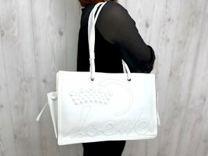  превосходный товар LOEWE Loewe shopa- большая сумка сумка на плечо сумка кожа белый A4 место хранения возможно 72217
