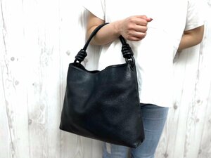  ultimate beautiful goods LOEWE Loewe hole gram tote bag shoulder bag bag leather charcoal gray A4 storage possible 72089