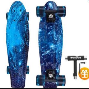 新品 ミニスケートボード LEDホイール付き 6〜12歳の子供向け 初心者 半額以下 スケートボード ライト