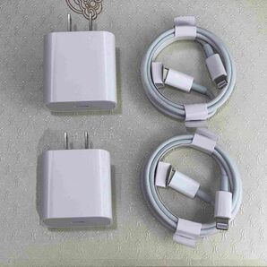 @2個 充電器 1m2本 タイプC iPhone 新品 白 アイフォンケーブル 純正品質 匿名配送 アイフォンケーブル (4QB)