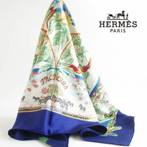 レア エルメス vintage HERMES カレ90 TROPIQUES トロピック 大判スカーフ レディース