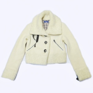 BURBERRY BLUE LABEL バーバリー ブルーレーベル ボアニット ジャケット サイズ38　中古品 used AB