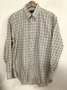 SHIPS Ships check pattern button down shirt long sleeve shirt select men's old clothes M