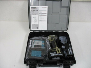makita 18V charge impact driver TD173DRGXO olive 6.0Ah set goods battery 2 piece * with charger unused storage goods super-discount 1 jpy start 
