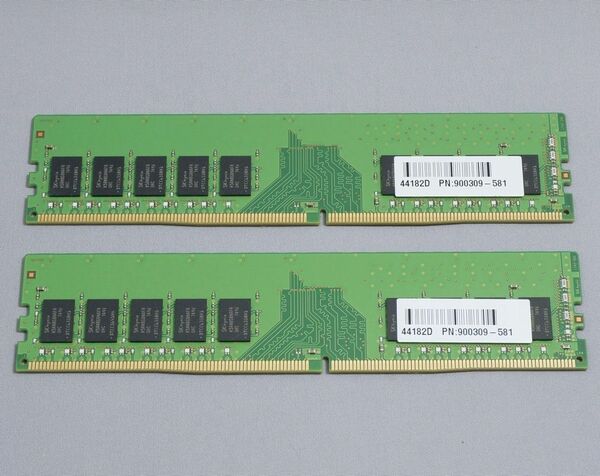 SKHynix DDR4-2400 ECC Unbuffered 8GB×2枚 計16GB　PC4-19200