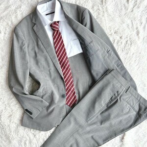  rare 2XL size!UNITED ARROWS single suit setup tailored jacket 52 gray large size United Arrows unlined in the back 