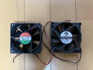 DCファンモーター×2個　DC12V　スリットカバー×3個　中古品・ジャンク