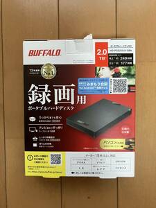 バッファロー　BUFFALOポータブルハードディスク　HD-PCG2.0U3-GBA　開封品