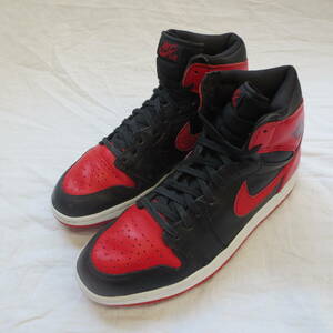 ○　ナイキ　ジョーダン1　OG　ブレッド　ヴィンテージ　136066-061 AIR JORDAN 1 HIGH OG BRED　38345足限定レアモデル　完売品　2001年製