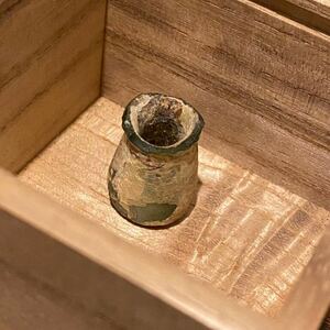 【貴重】ローマングラス 涙壺 銀化 Roman Glass 古代ローマ時代 涙の壺 アンティーク 古代ガラス ローマガラス