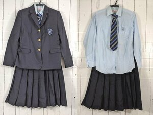 【as029】山形県 天童高校 女子用学生服 制服 ブレザー+カッターシャツ+冬服スカート◆e73