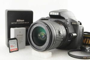 [美品] Nikon ニコン D5600 + AF-P 18-55mm レンズ #1711AB