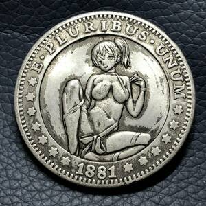 外国古銭 アメリカ 裸女 1881年 ONE DOLLAR イーグル　一円銀貨　大型銀貨 貿易銀 古銭 希少
