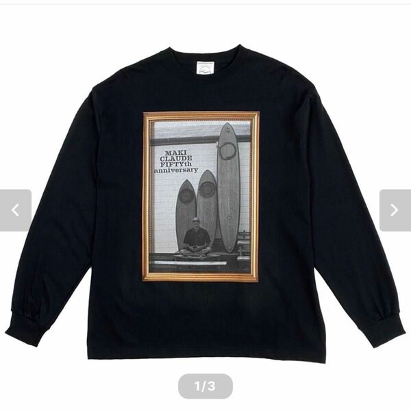 【Mサイズ】Claude Maki 50th Anniversary Long Sleeve Shirt ブラック　ロンT