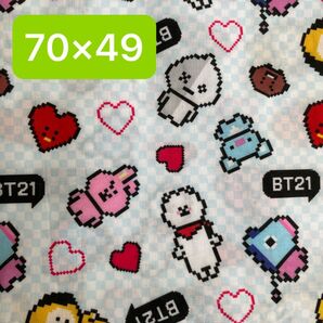 生地 ハギレ 約70×49 BT21 ドット絵