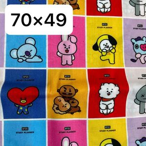 生地 ハギレ 約70×49 BT21 スクエア②