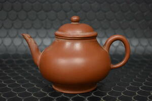 うぶ品　中国古玩　唐物　在銘　紫砂　朱泥　急須　煎茶道具　古美術品　傷あり